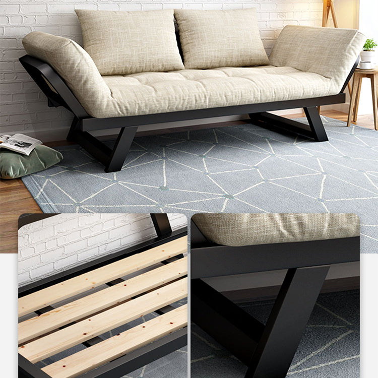 パイン材使用 シリコンフィル入り快適ソファー 綿麻カバー付き fsx-1000