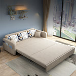 無垢材使用快適ソファー — シリコンフィル&綿麻クッション fsx-1004