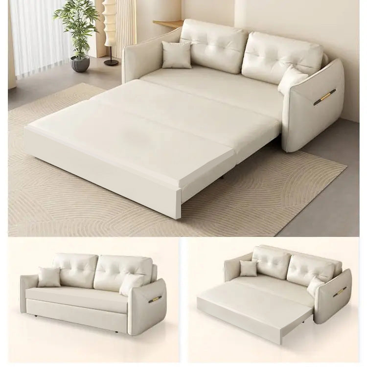 高級多層板エアレザーソファー - 快適シリコンフィルクッション付き fsx-1013