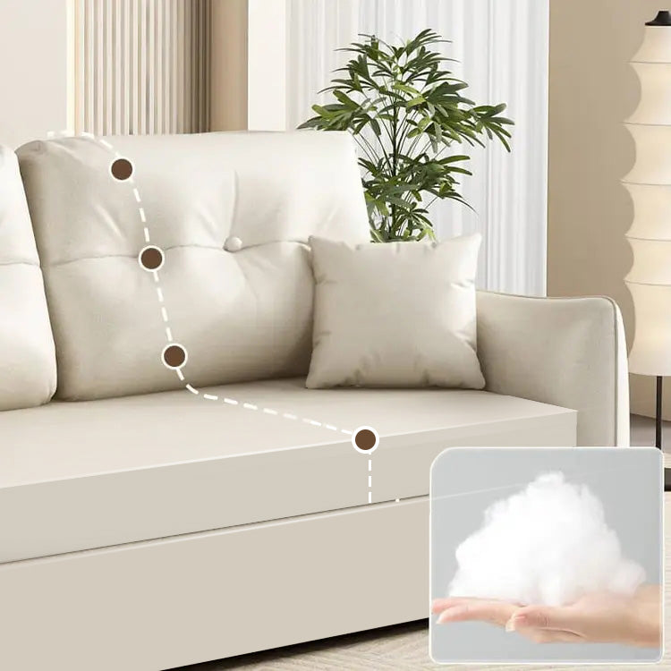 高級多層板エアレザーソファー - 快適シリコンフィルクッション付き fsx-1013