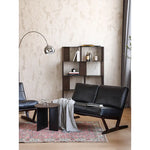 ソファー ブラック ライトブラウン 合皮 オーク シリコンフィル 銅 本革 fsz-3320