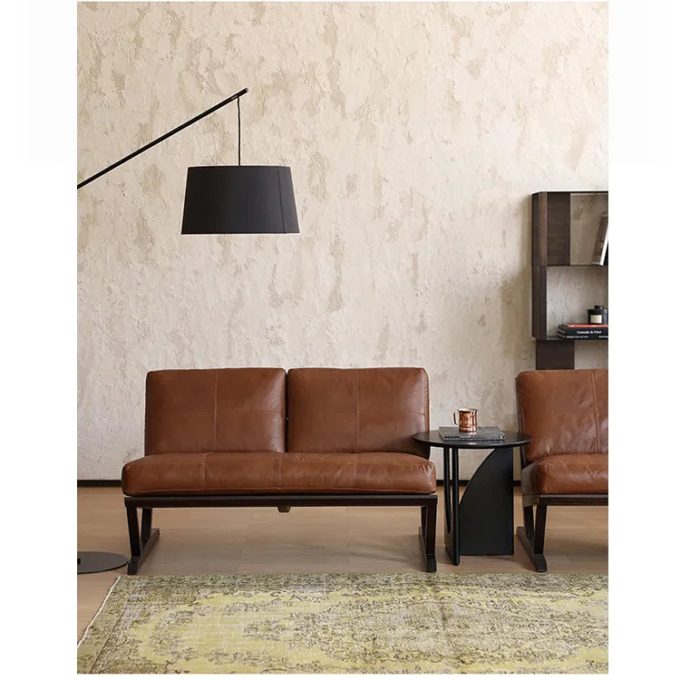 ソファー ブラック ライトブラウン 合皮 オーク シリコンフィル 銅 本革 fsz-3320