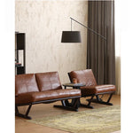 ソファー ブラック ライトブラウン 合皮 オーク シリコンフィル 銅 本革 fsz-3320