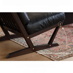 ソファー ブラック ライトブラウン 合皮 オーク シリコンフィル 銅 本革 fsz-3320