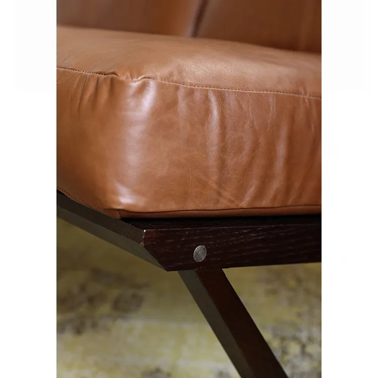 ソファー ブラック ライトブラウン 合皮 オーク シリコンフィル 銅 本革 fsz-3320