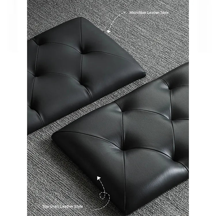 スツール ブラック ライトブラウン 本革 多層板 fsz-3321