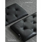 スツール ブラック ライトブラウン 本革 多層板 fsz-3321