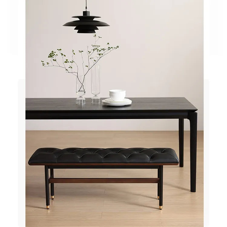 スツール ブラック ライトブラウン 本革 多層板 fsz-3321