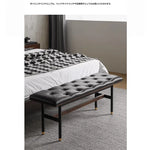 スツール ブラック ライトブラウン 本革 多層板 fsz-3321