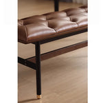 スツール ブラック ライトブラウン 本革 多層板 fsz-3321