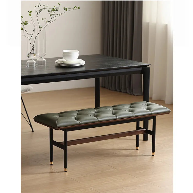 スツール ブラック ライトブラウン 本革 多層板 fsz-3321