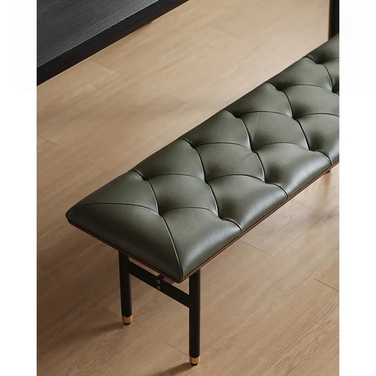 スツール ブラック ライトブラウン 本革 多層板 fsz-3321