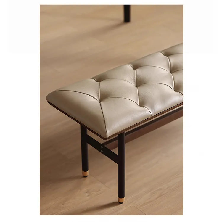 スツール ブラック ライトブラウン 本革 多層板 fsz-3321