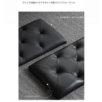 スツール ブラック ライトブラウン 本革 多層板 fsz-3321