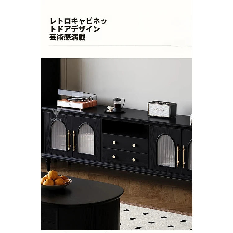 モダン多層板テレビ台 - 強化ガラスデザインで洗練されたインテリアを演出! fvp-4588