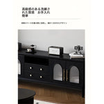 スタイリッシュな多層板製キャビネット - 強化ガラス扉で美しさを引き立てる収納家具 fvp-4589