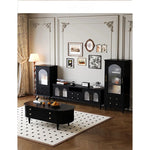 スタイリッシュな多層板製キャビネット - 強化ガラス扉で美しさを引き立てる収納家具 fvp-4589