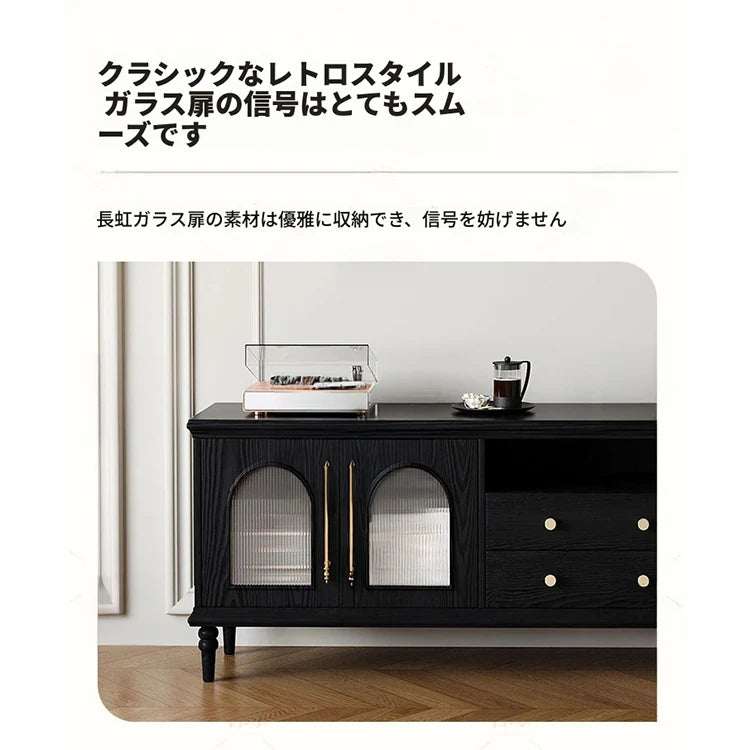 スタイリッシュな多層板製キャビネット - 強化ガラス扉で美しさを引き立てる収納家具 fvp-4589