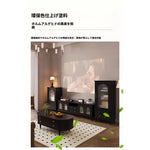 スタイリッシュな多層板製キャビネット - 強化ガラス扉で美しさを引き立てる収納家具 fvp-4589