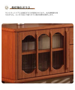 オシャレな多層板と強化ガラス製キャビネット - リビング収納に最適なデザイン家具 fvp-4592