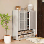 おしゃれな多層板キャビネット - 靴の収納に最適、通気性抜群で整理整頓が楽々! fvp-4593