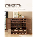 おしゃれな多層板キャビネット - 靴の収納に最適、通気性抜群で整理整頓が楽々! fvp-4593