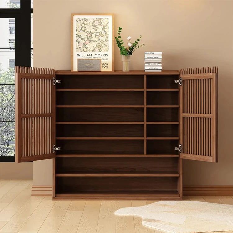 おしゃれな多層板キャビネット - 靴の収納に最適、通気性抜群で整理整頓が楽々! fvp-4593