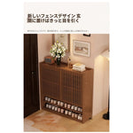 おしゃれな多層板キャビネット - 靴の収納に最適、通気性抜群で整理整頓が楽々! fvp-4593