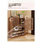 おしゃれな多層板キャビネット - 靴の収納に最適、通気性抜群で整理整頓が楽々! fvp-4593