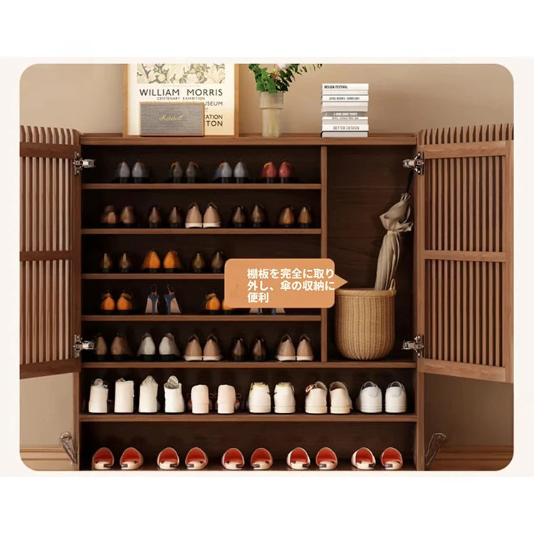 おしゃれな多層板キャビネット - 靴の収納に最適、通気性抜群で整理整頓が楽々! fvp-4593