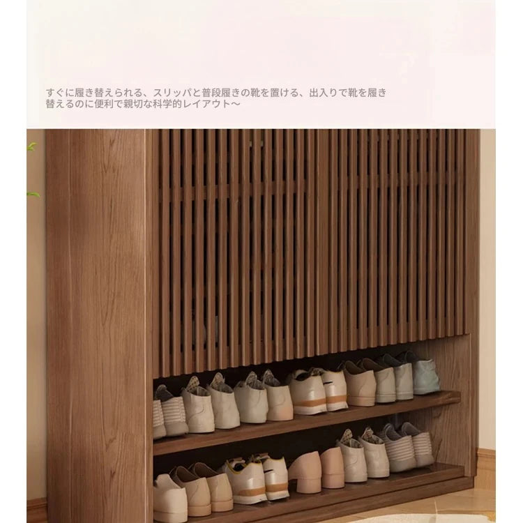 おしゃれな多層板キャビネット - 靴の収納に最適、通気性抜群で整理整頓が楽々! fvp-4593