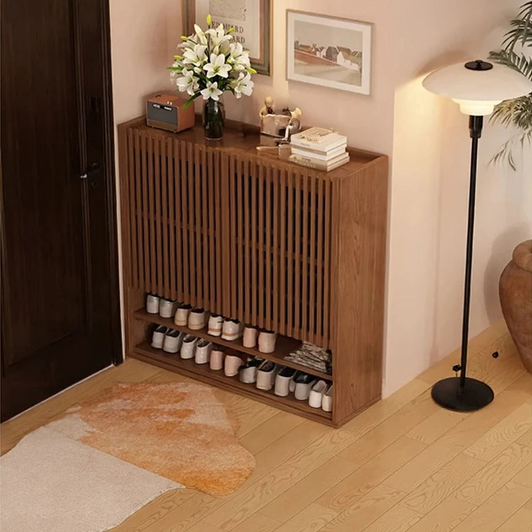 おしゃれな多層板キャビネット - 靴の収納に最適、通気性抜群で整理整頓が楽々! fvp-4593