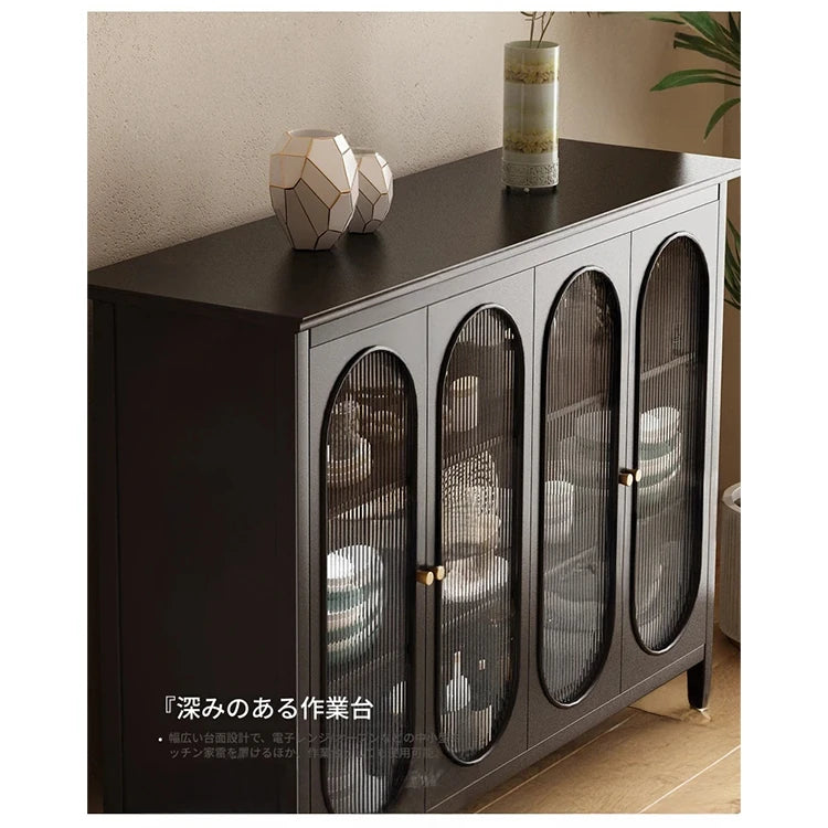 モダンガラスキャビネット – シックなデザインで収納力抜群のインテリア家具 fvp-4595