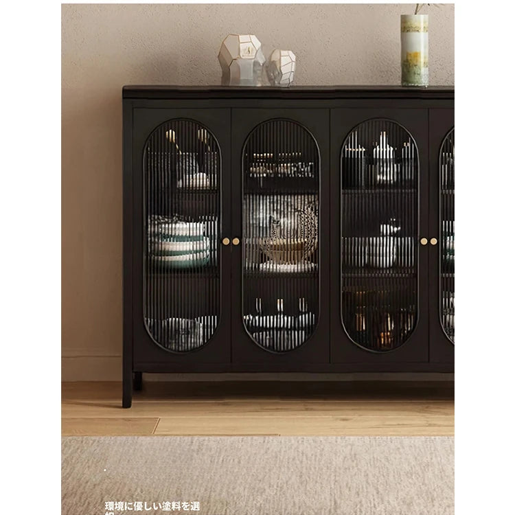 モダンガラスキャビネット – シックなデザインで収納力抜群のインテリア家具 fvp-4595