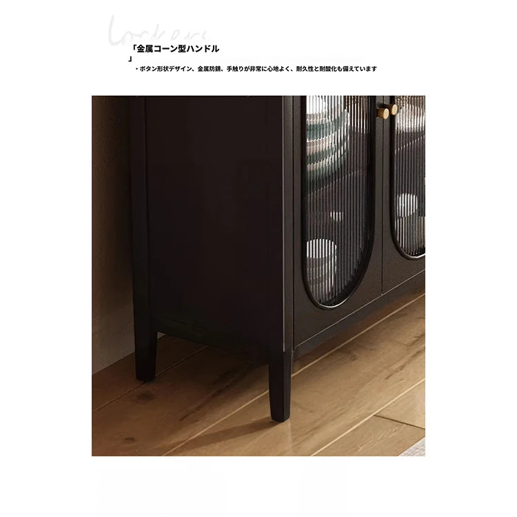 モダンガラスキャビネット – シックなデザインで収納力抜群のインテリア家具 fvp-4595