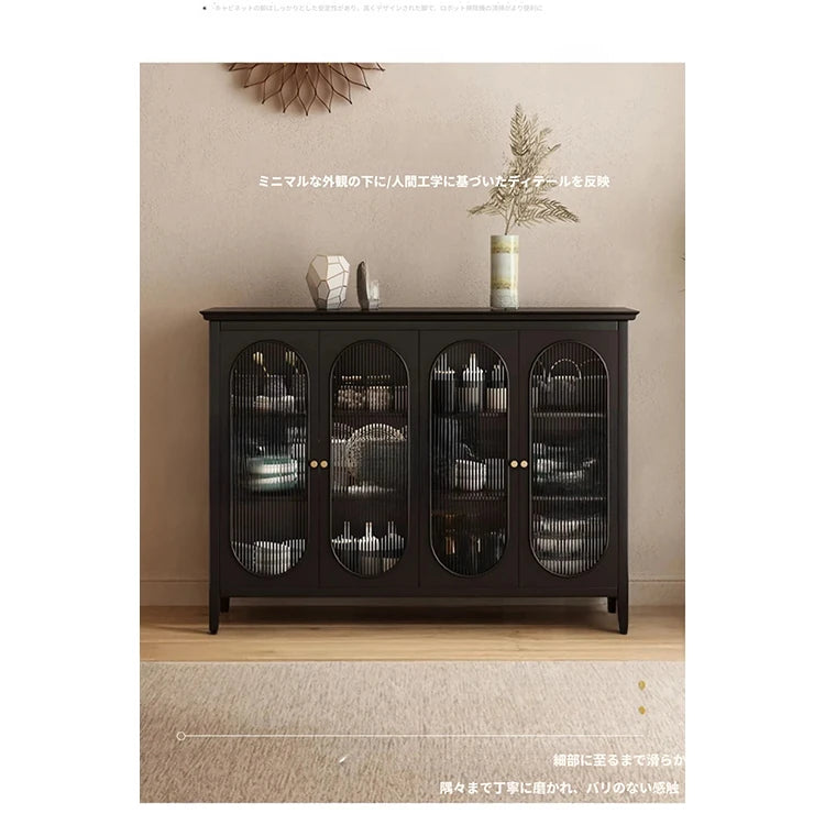 モダンガラスキャビネット – シックなデザインで収納力抜群のインテリア家具 fvp-4595