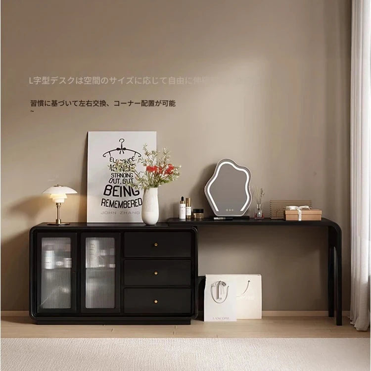 キャビネット3個セット+ガラスキャビネット収納力抜群!スタイリッシュなデザインでお部屋を彩る収納家具 fvp-4596