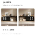 キャビネット3個セット+ガラスキャビネット収納力抜群!スタイリッシュなデザインでお部屋を彩る収納家具 fvp-4596