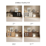 エレガントなガラス化粧台 | 収納力抜群!3つのキャビネット付き | モダンデザイン fvp-4597