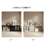 エレガントなガラス化粧台 | 収納力抜群!3つのキャビネット付き | モダンデザイン fvp-4597