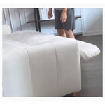 「贅沢な座り心地!パイン材?シリコンフィル使用の高級スエードソファー」 fwlp-940