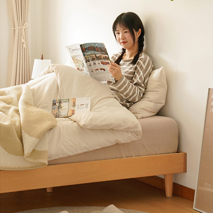 高級ケヤキ無垢材ベッド|職人仕上げの上品なデザイン fxgmz-585