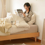 高級ケヤキ無垢材ベッド|職人仕上げの上品なデザイン fxgmz-585