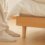 高級ケヤキ無垢材ベッド|職人仕上げの上品なデザイン fxgmz-585