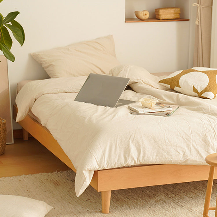 高級ケヤキ無垢材ベッド|職人仕上げの上品なデザイン fxgmz-585