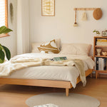 高級ケヤキ無垢材ベッド|職人仕上げの上品なデザイン fxgmz-585