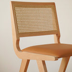 高級ケヤキ&ラタン使用 最高品質 PU レザーチェア | 贅沢な居心地 fxgmz-592