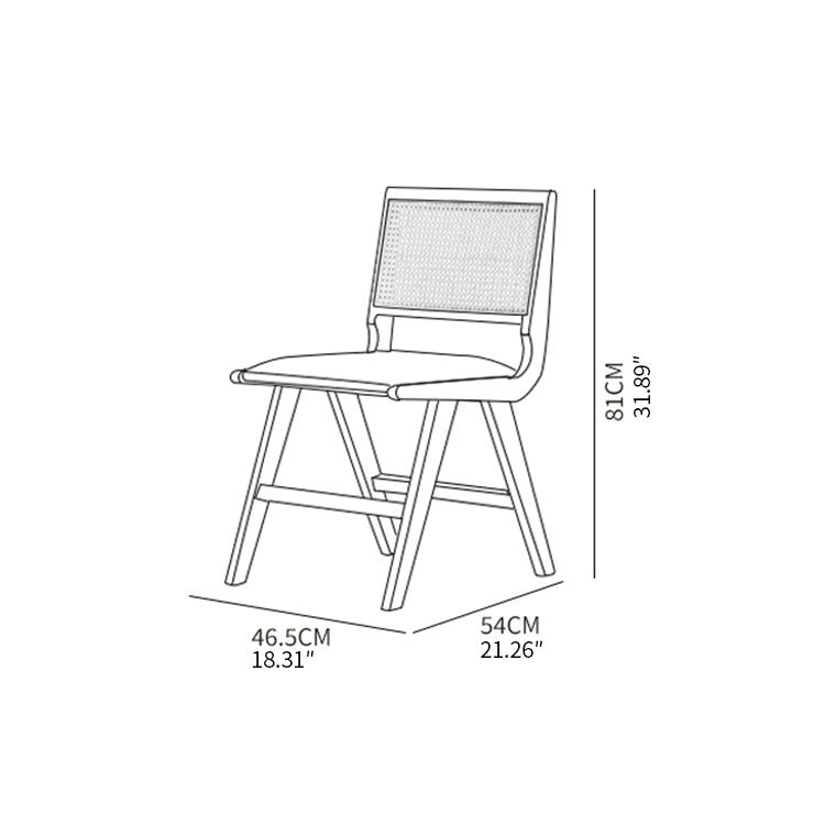 高級ケヤキ&ラタン使用 最高品質 PU レザーチェア | 贅沢な居心地 fxgmz-592