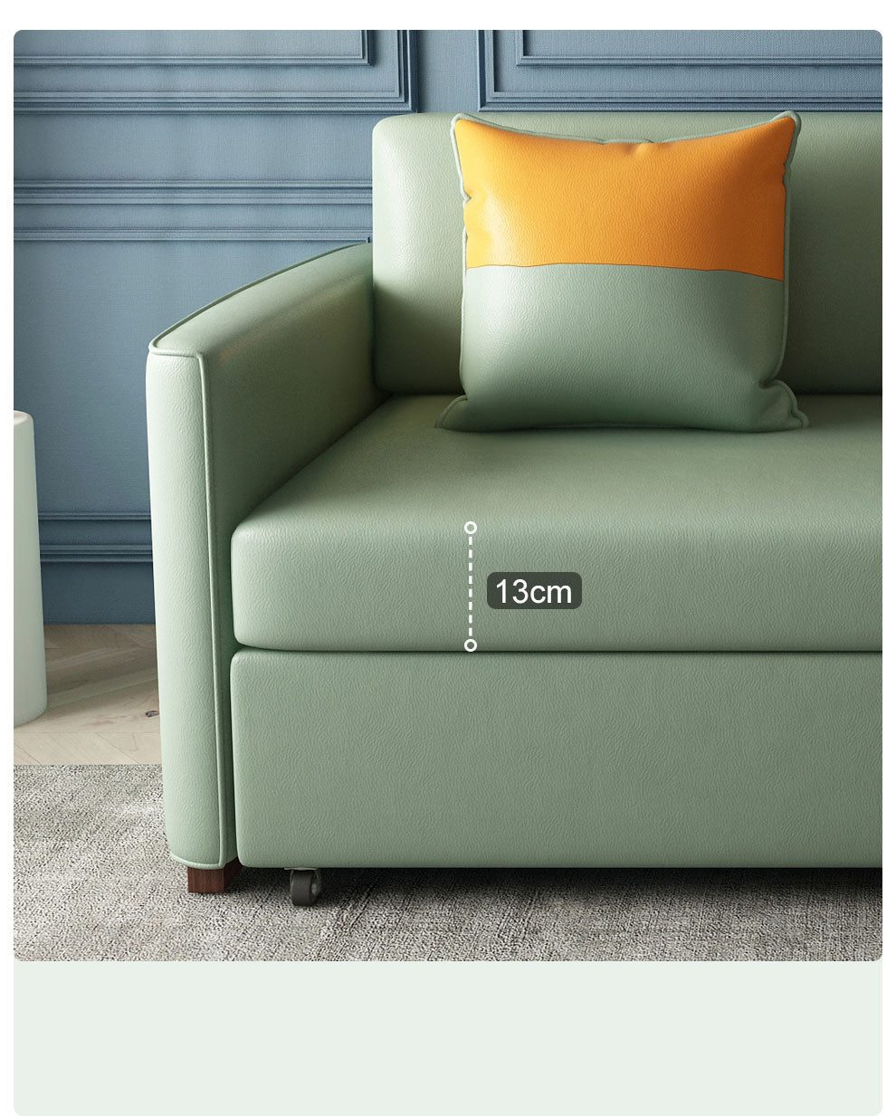 【高品質】木製フレームとエアレザーの快適ソファーベッド - 多機能デザインとスタイリッシュなインテリアに! fxgz-273