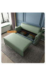 【高品質】木製フレームとエアレザーの快適ソファーベッド - 多機能デザインとスタイリッシュなインテリアに! fxgz-273